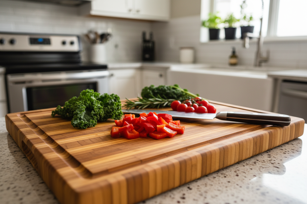 Tábua de Corte em Madeira de Bambu
